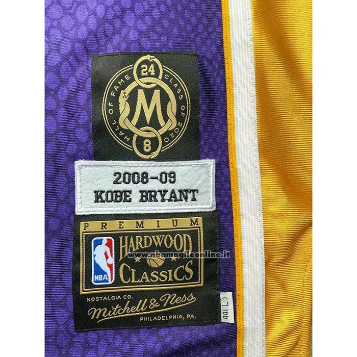 Maglia Los Angeles Lakers Kobe Bryant #8 Away Mitchell & Ness Viola